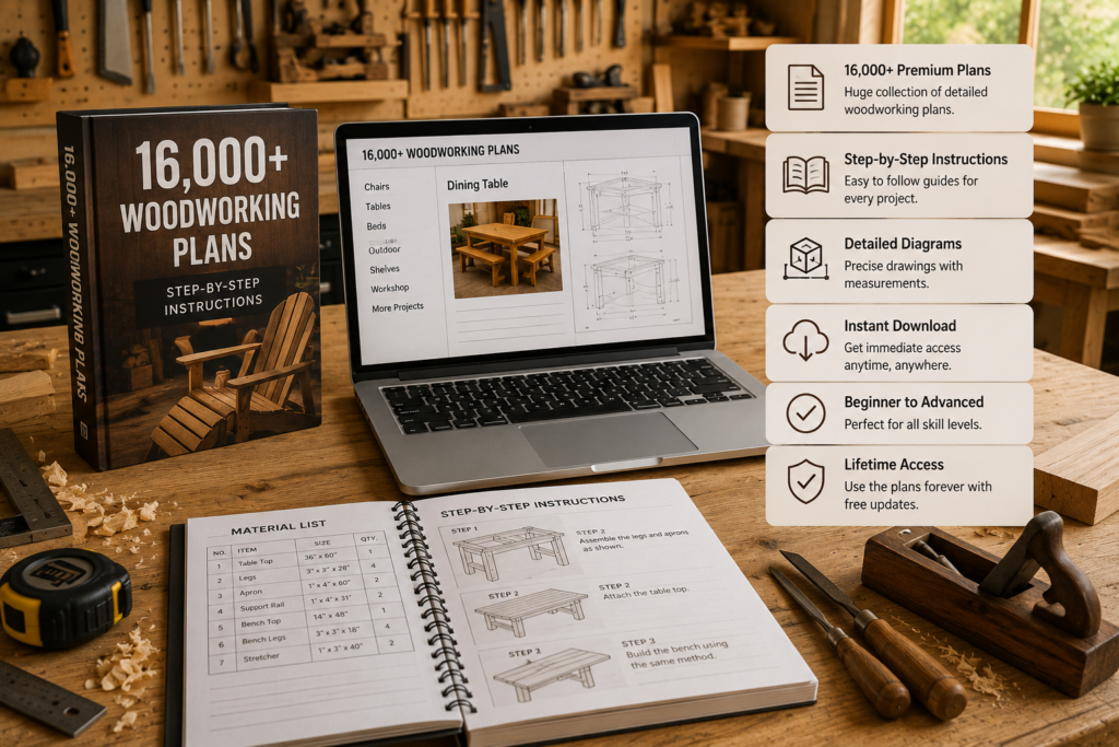 Key Features of 16,000 Woodworking Plans